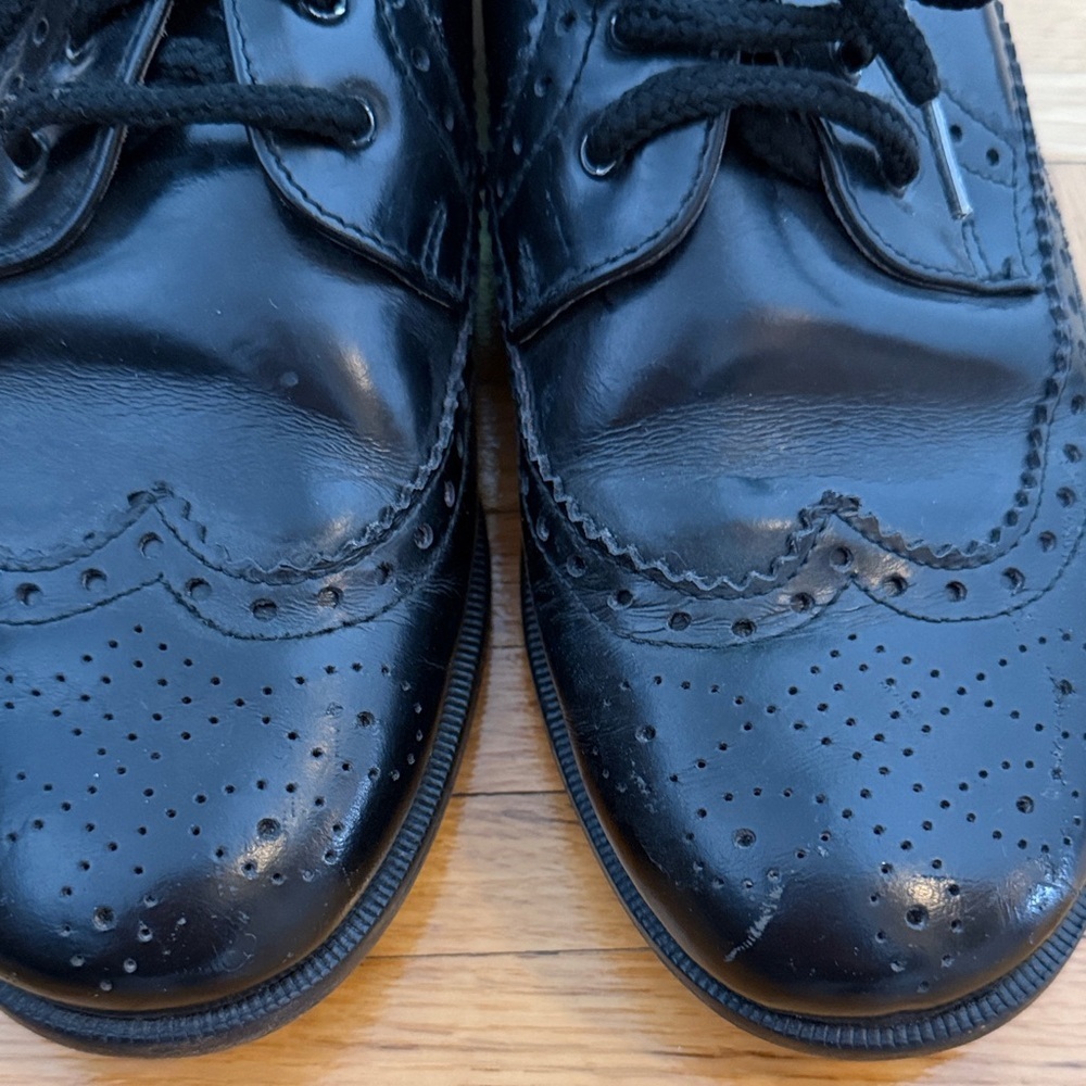 Classic Black Leather kids Dress Shoes - Picture 2 of 11